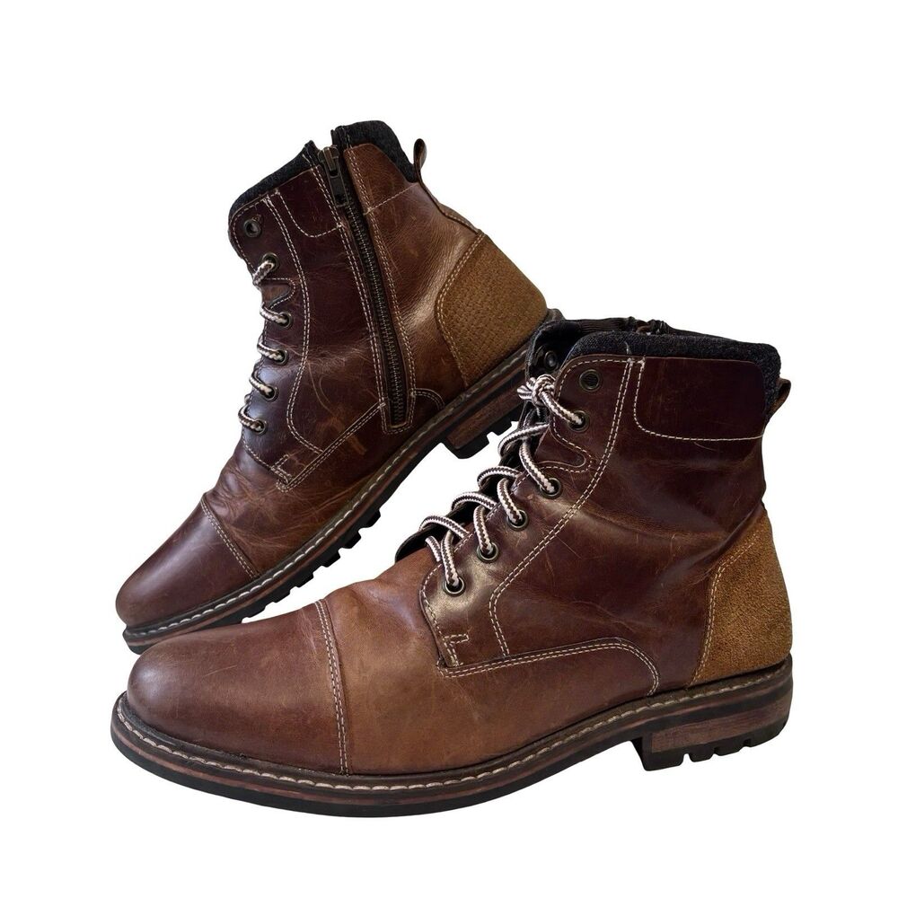 Crevo Boots Hammersmith Chestnut Side Zip Ankle Boots Brown Leather Mens 12